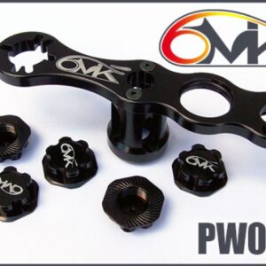 6MIK WHEEL TOOL + 5 WHEEL NUTS BLACK