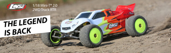 ✨Team Losi Mini-T✨アルミショック付き☆元箱あり 1/18 Mini-T 2.0 2WD Stadium Truck Brushed RTR - Zwartkops RCX
