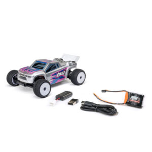 1/28 Micro-T 2S 2WD RTR Stadium Truck (Battery & Charger Included), Silver - Image 16