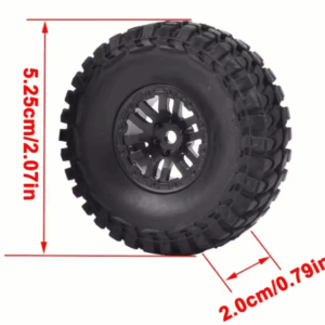 1.0 Inch All-Terrain Tires RC Crawler Wheels Tyres Soft Rubber - Image 2