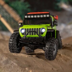 1/30 SCX30 Jeep Wrangler JLU 4X4 RTR Brushed Rock Crawler (Battery & Charger Included), Green - Image 4