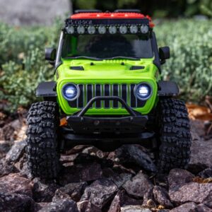 1/30 SCX30 Jeep Wrangler JLU 4X4 RTR Brushed Rock Crawler (Battery & Charger Included), Green - Image 6