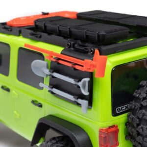 1/30 SCX30 Jeep Wrangler JLU 4X4 RTR Brushed Rock Crawler (Battery & Charger Included), Green - Image 12