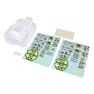 TLR Body Set with Decals, Clear: 8X, 8XE 2.0