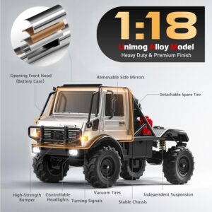 MN-333 1/18 Scale Unimog U4000 4WD RC Rock Crawler - Image 3