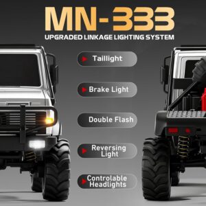 MN-333 1/18 Scale Unimog U4000 4WD RC Rock Crawler - Image 5